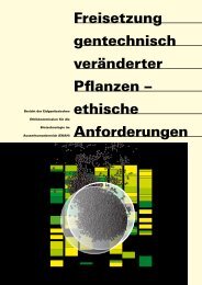 Freisetzung gentechnisch veränderter Pflanzen – ethische Anforderungen