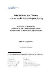 Das Klonen von Tieren – eine ethische Auslegeordnung