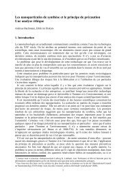 Les nanoparticules de synthÃ¨se et le principe de prÃ©caution ... - EKAH