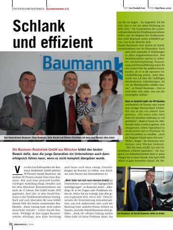 schlank und effizient - Baumann Busbetrieb GmbH