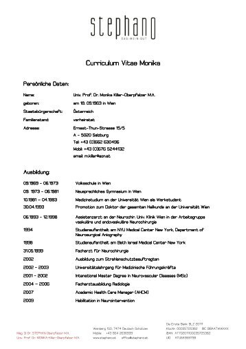 Curriculum Vitae Monika