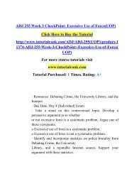 ADJ 255 Week 3 CheckPoint  Excessive Use of Force(UOP)/ Tutorialrank