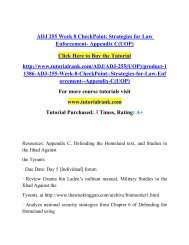 ADJ 255 Week 8 CheckPoint  Strategies for Law Enforcement Appendix C(UOP)/ Tutorialrank