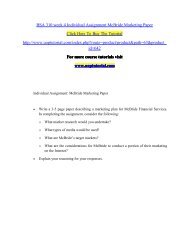 BSA 310 week 4 Individual Assignment McBride Marketing Paper/Uoptutorial