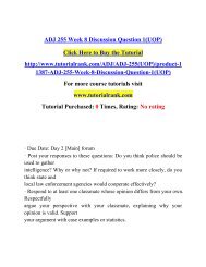 ADJ 255 Week 8 Discussion Question 1(UOP)/ Tutorialrank