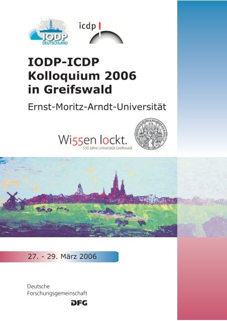 IODP-ICDP Kolloquium 2006 Greifswald: Programm und  - BGR