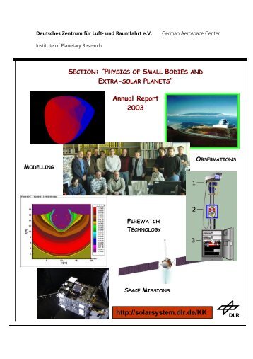 Annual Report 2003 - Institut für Planetenforschung - DLR