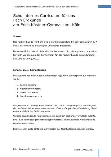 Erdkunde - Erich-Kästner-Gymnasium
