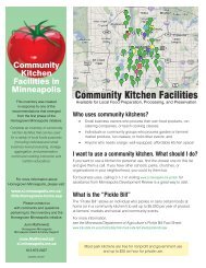 Community Kitchen Facilities - City of Minneapolis