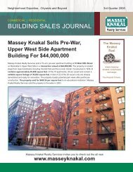 BUILDING SALES JOURNAL - Massey Knakal Realty Services