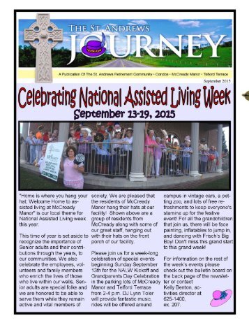 St. Andrews Place Retirement Community September Newsletter
