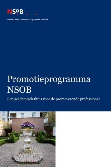 Promotieprogramma NSOB