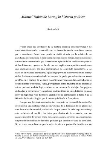 Manuel Tuñón de Lara y la historia política