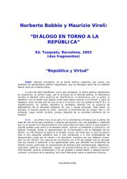 Norberto Bobbio y Maurizio Viroli “DIÁLOGO EN TORNO A LA REPÚBLICA”