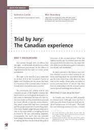 Trial by Jury The Canadian experience