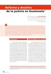 Reforma y desafíos de la justicia en Guatemala*