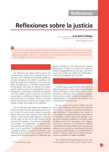 Reflexiones sobre la justicia