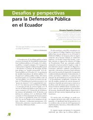 Desafíos y perspectivas para la Defensoría Pública en el Ecuador