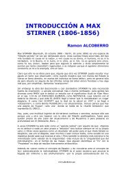 INTRODUCCIÓN A MAX STIRNER (1806-1856)