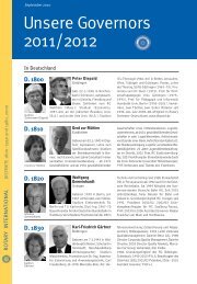 Unsere Governors 2011/2012 - Rotary Distrikt 1800