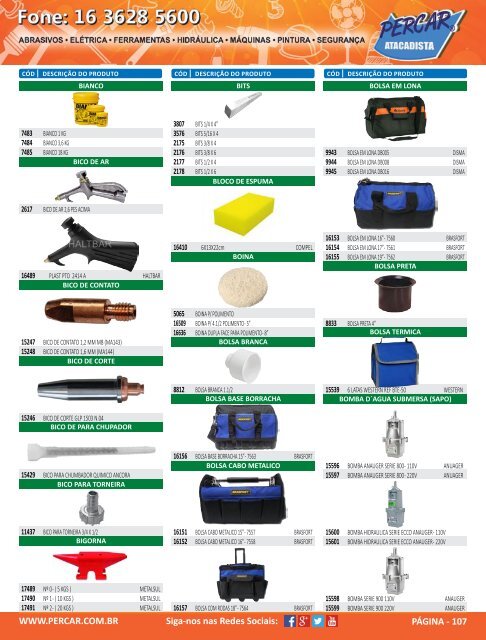 Catalogo de Produtos Percar Atacadista