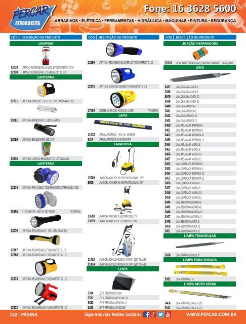 Catalogo de Produtos Percar Atacadista