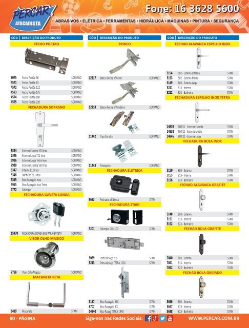 Catalogo de Produtos Percar Atacadista