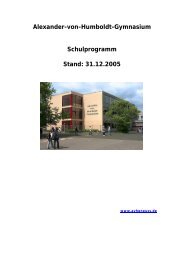 Alexander-von-Humboldt-Gymnasium Schulprogramm Stand: 31.12 ...
