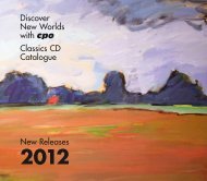 Discover New Worlds with cpo Classics CD Catalogue New Releases