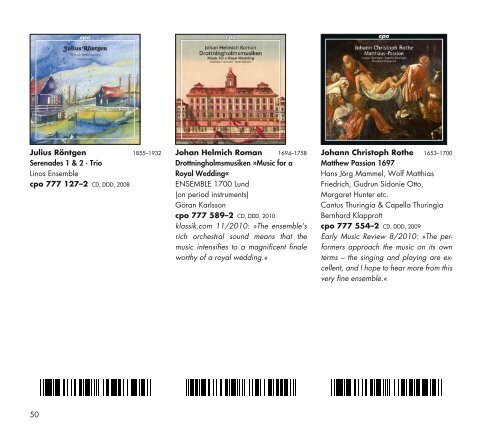 Discover New Worlds with cpo Classics CD Catalogue New Releases