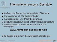 Informationen zur gym. Oberstufe - Humboldt-Gymnasium