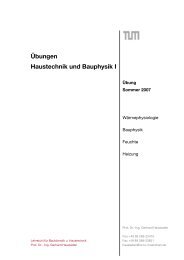 Übungen Haustechnik und Bauphysik I