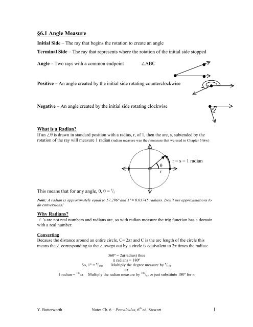 §6.1 Angle Measure
