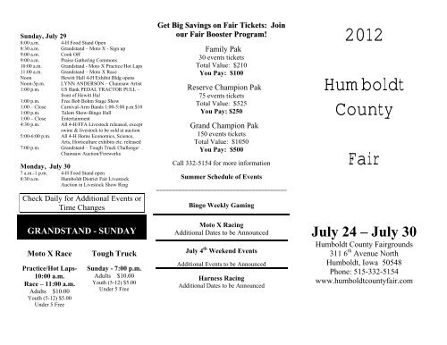 Sunday - Humboldt County Fair
