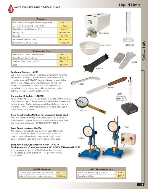 Humboldt Catalog - Soil-Field Section - Comlibris