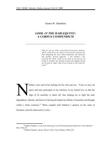 LOOK AT THE HARLEQUINS!: A CORPUS COMPENDIUM