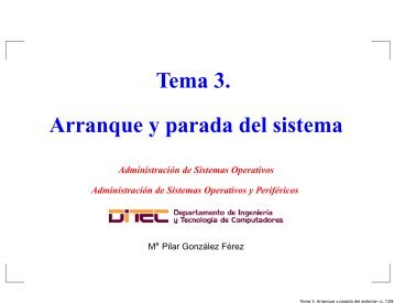 Tema 3 Arranque y parada del sistema