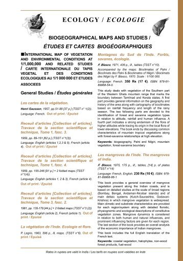 ecology / ecologie - French Institute of Pondicherry
