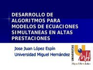 ALGORITMOS PARA MODELOS DE ECUACIONES SIMULTANEAS EN ALTAS PRESTACIONES