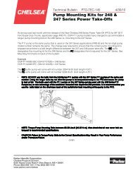 Pump Mounting Kits for 248 & 247 Series Power Take-Offs