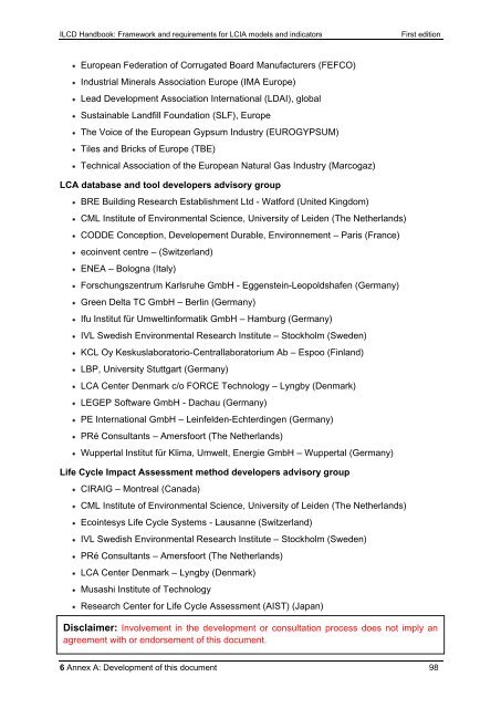 ILCD Handbook: Framework and requirements for LCIA models and ...