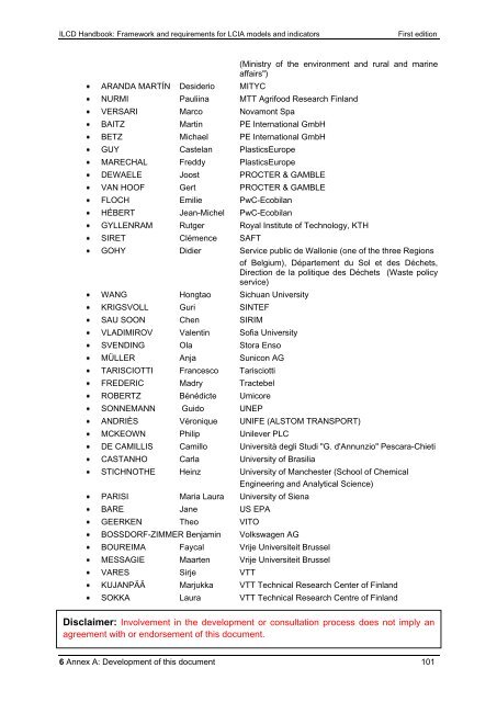 ILCD Handbook: Framework and requirements for LCIA models and ...