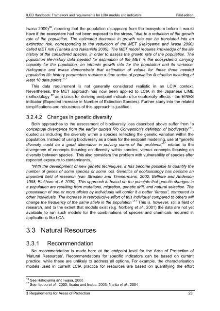 ILCD Handbook: Framework and requirements for LCIA models and ...