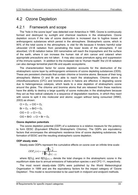 ILCD Handbook: Framework and requirements for LCIA models and ...