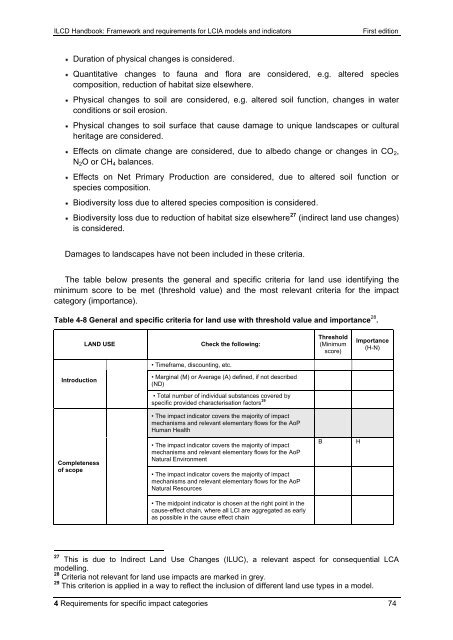 ILCD Handbook: Framework and requirements for LCIA models and ...