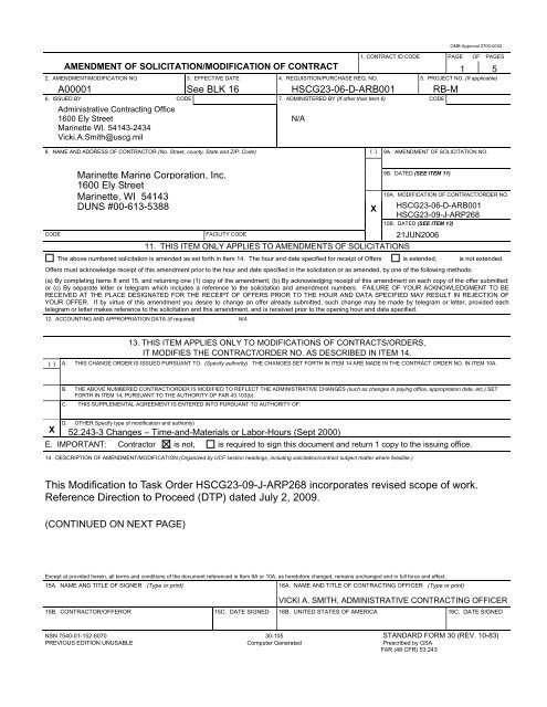 Task Order HSCG23-09-J-ARP268 A00001