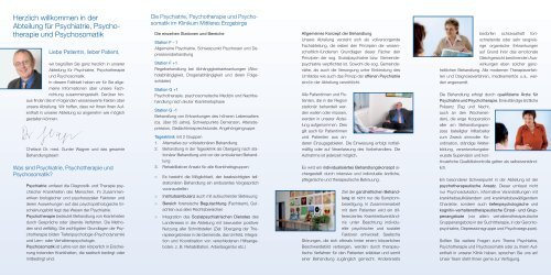 Abteilung für Psychiatrie, Psychotherapie - Klinikum Mittleres ...