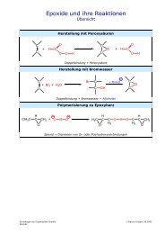 Epoxide und ihre Reaktionen