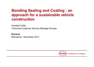 Bonding Sealing and Coating - 7th Eurocar Congress