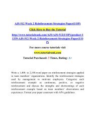 AJS 512 Week 2 Reinforcement Strategies Paper(UOP)/ Tutorialrank